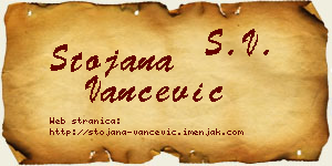 Stojana Vančević vizit kartica